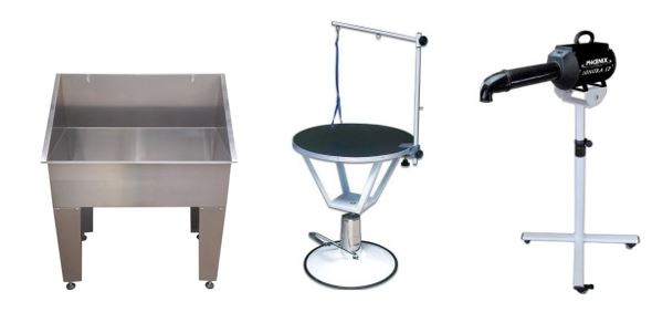 Blower, badekar og trimmebord